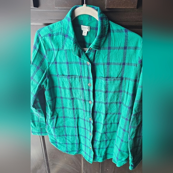 J. Crew Tops - J.Crew Factory Green Shacket